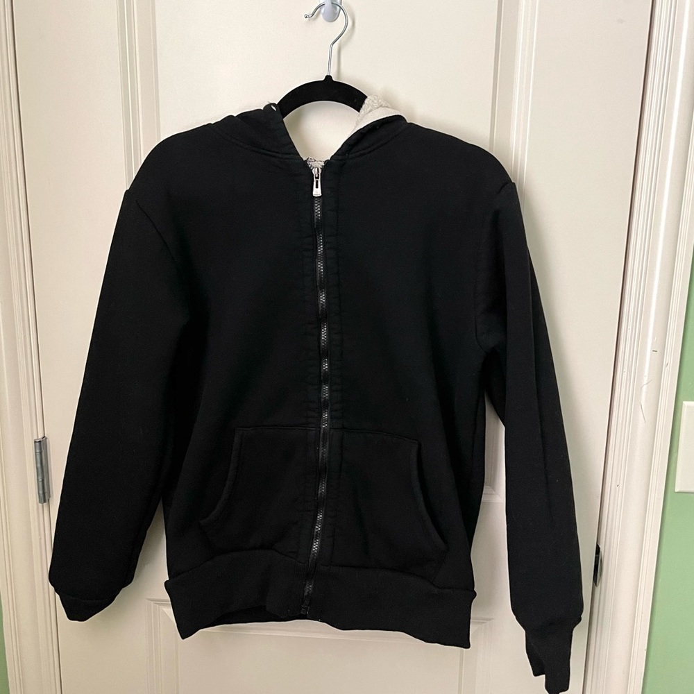 BOGO FREE!! womens black Sherpa lined jacket